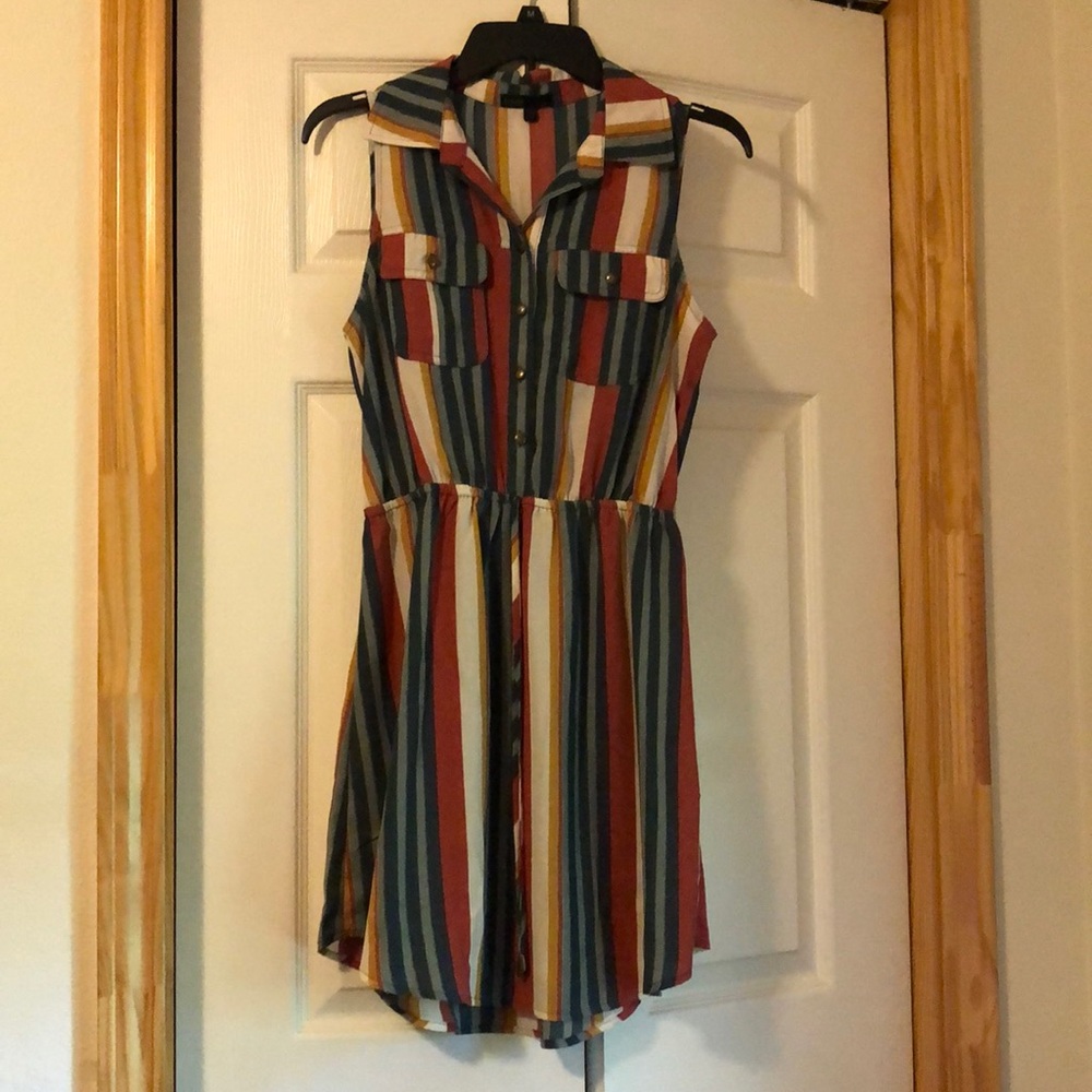 Striped sleeveless dress